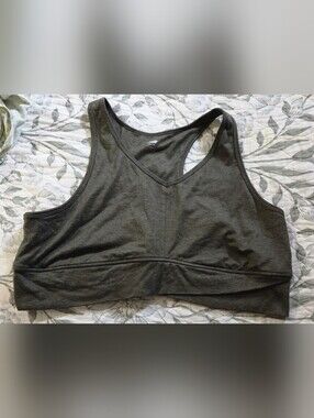 Avia Seamless V‑Neck Sports Bra — Dark Olive Size 3XL (22)